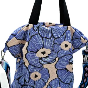 ELANEA - Sac à main - Coton - Fleurs - Bandoulière