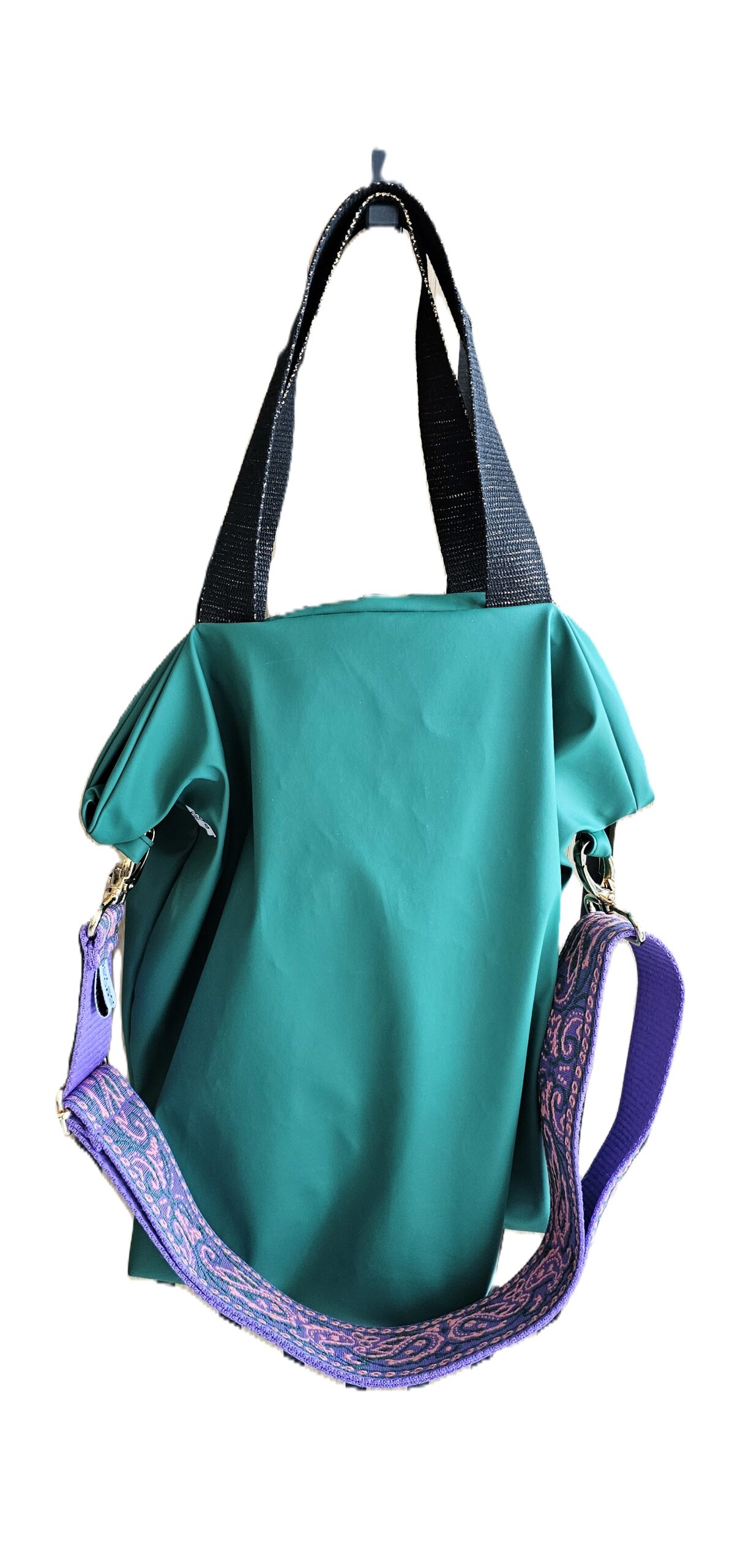 ELANEA - Sac à main - Coton enduit - Vert - Bandoulière