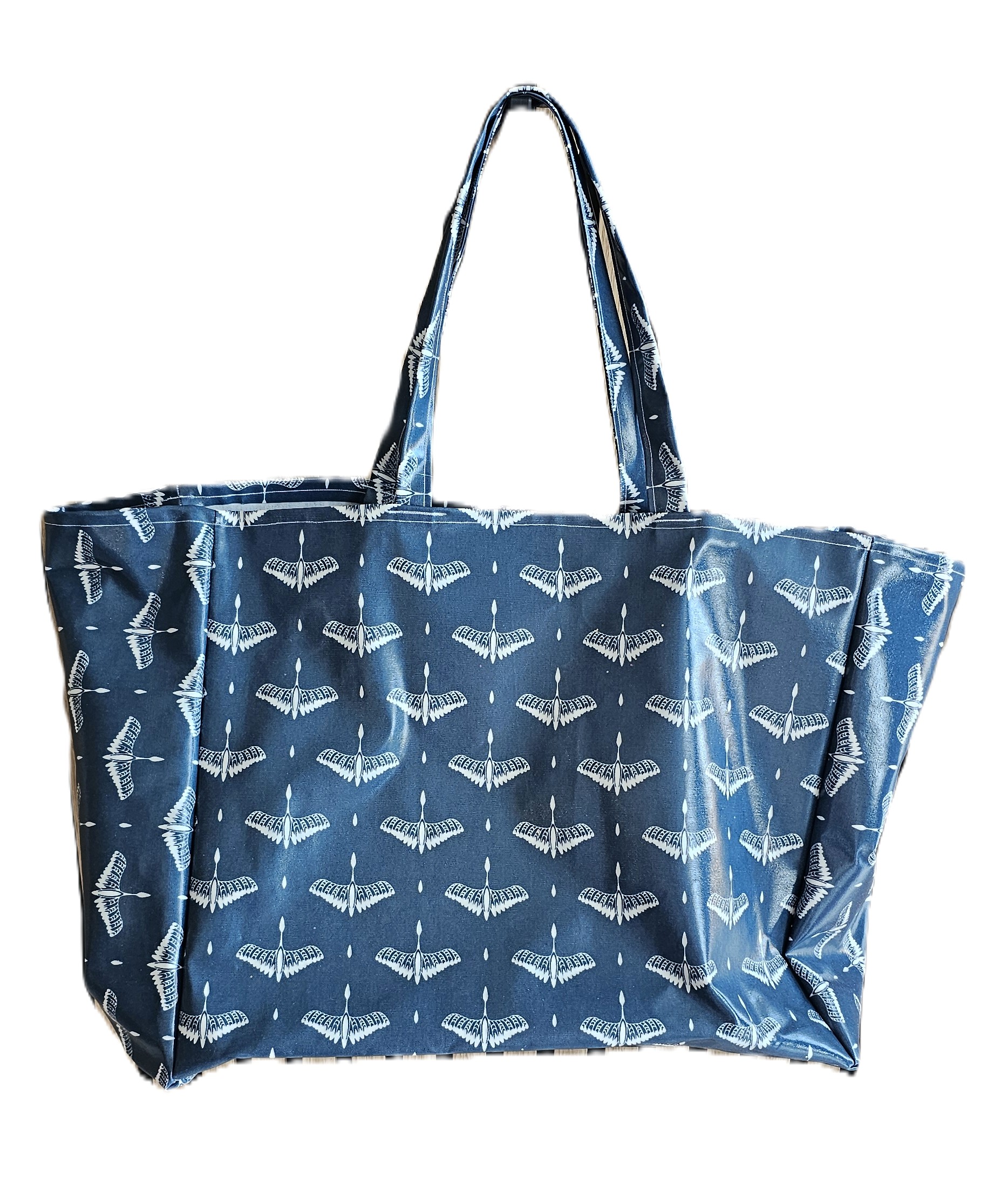ELOYA - Sac cabas XL - Toile cirée - Bleu