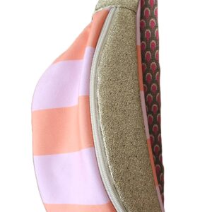AUREA - Sac banane - Or/Rayé Orange Rose